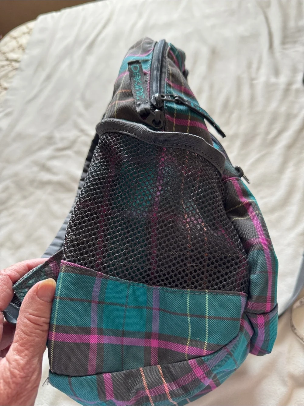 Dakine Teal & Purple Plaid Backpack for Women